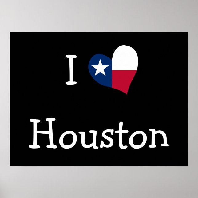 Poster I Love Houston (Devant)