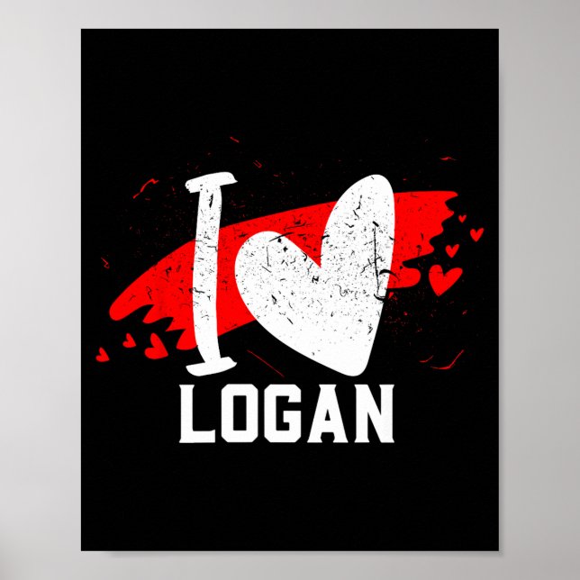Poster I Love Logan I Heart Logan  (Devant)