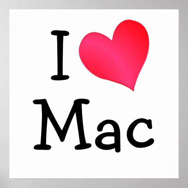 Poster I Love Mac (Devant)