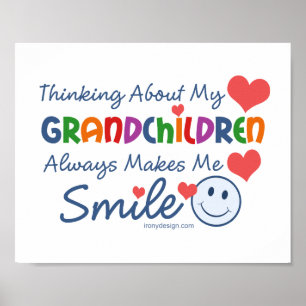 Poster I Love My Grandchildren Cute
