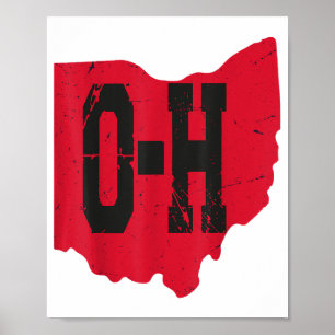 Poster I Love My Ohio Home Script Ohio Buckeye State