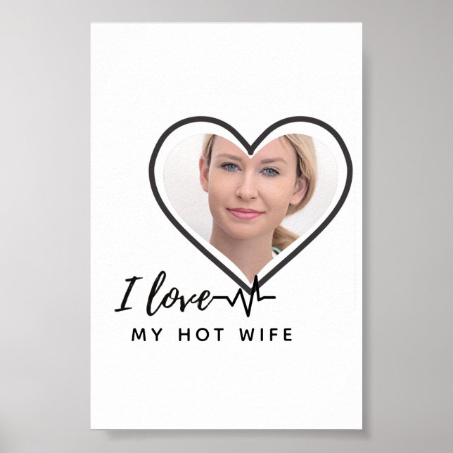 Poster I Love My WIFE - Meilleur ami PHOTO personnalisée (Devant)