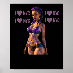 Poster I Love New York City (A Cause Des Filles) Sticke
