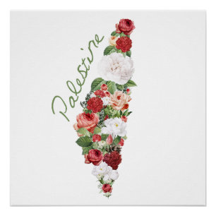 Poster I Love Palestine Ma patrie Carte palestinienne Gro