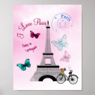 Poster I Love Paris In Springtime