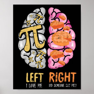 Poster I Love Pie Pi Day Funny Math Symboles Professeur S