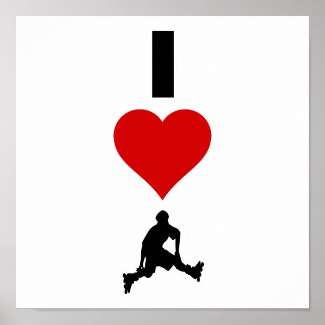 Poster I Love Rollerblading (vertical) (Devant)