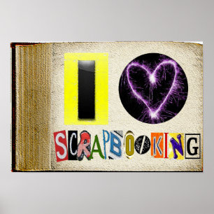 Poster I Love Scapbooking Frame