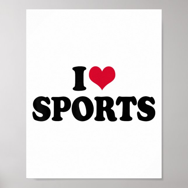 Poster I Love Srts Fitness Motivation  (Devant)