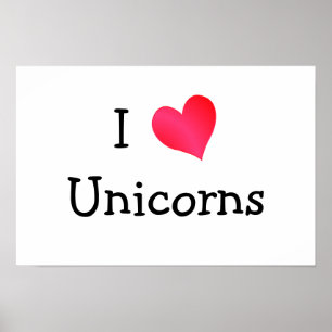 Poster I Love Unicorns