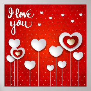 Poster I love you in Red