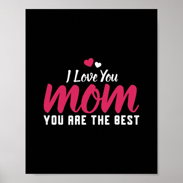 Poster I Love You Maman You Are The Best Happy Mothers Da (Devant)