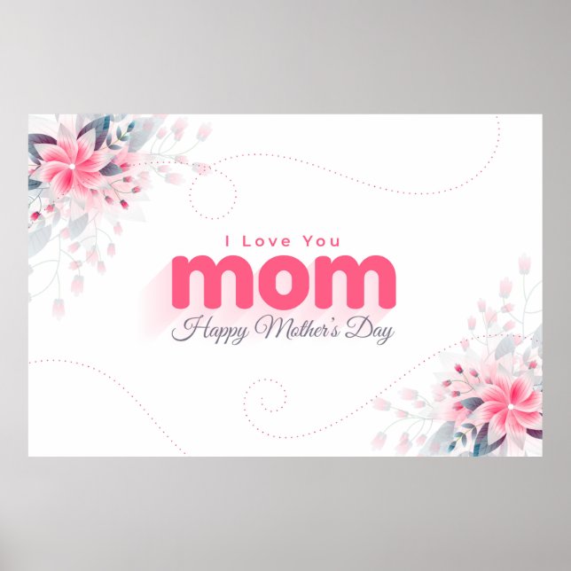 Poster I Love You Mom (Bonne fête des mères) (Devant)