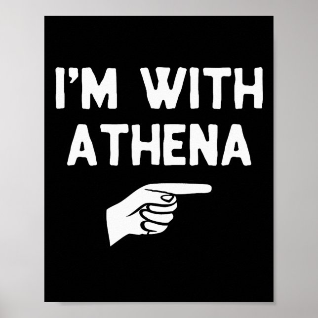Poster I’m With Athena Funny Halloween Matching Costume  (Devant)