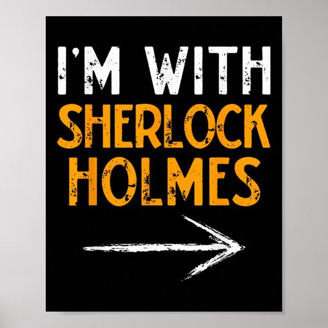 Poster I’m With Sherlock Holmes Halloween Matching Couple (Devant)