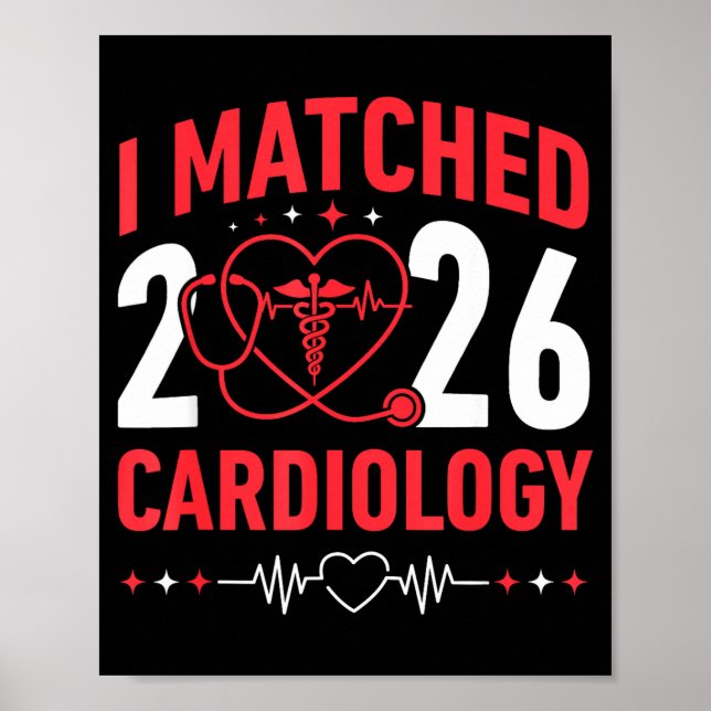 Poster I Matched Cardiology Match Day 2026 Residency Resi (Devant)
