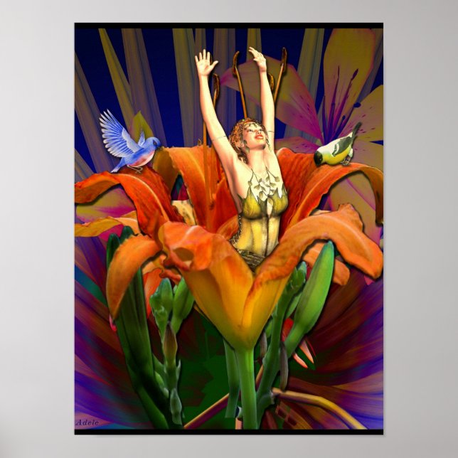 Poster I Méditations de Ching, hexagramme 12, Arrêt (Devant)