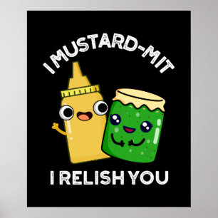 Poster I Mustard-mit Je Vous Relie Confronton Pun Dark BG