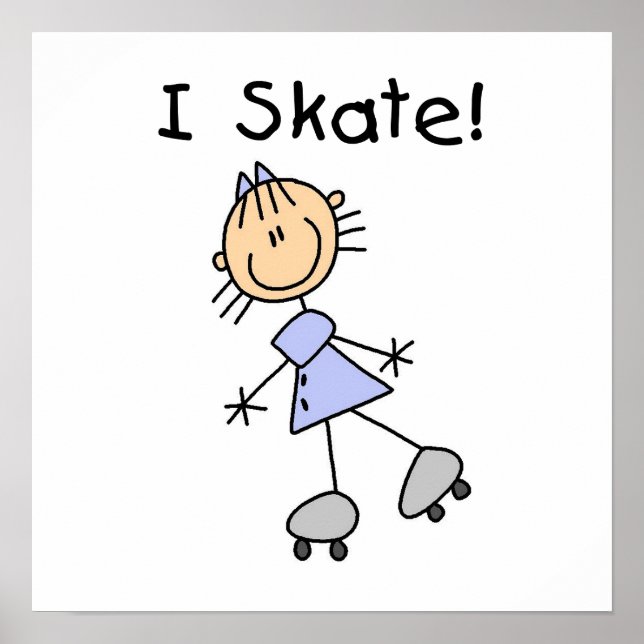 Poster I Patinage - Patinage à rouleaux pour filles (Devant)