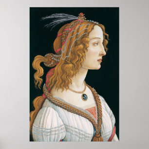 Poster I Portrait d'une dame de Sandro Botticelli (1480)