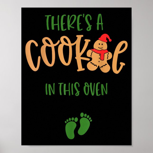 Poster I Put A Cookie In That Oven Couples Christmas Preg (Devant)