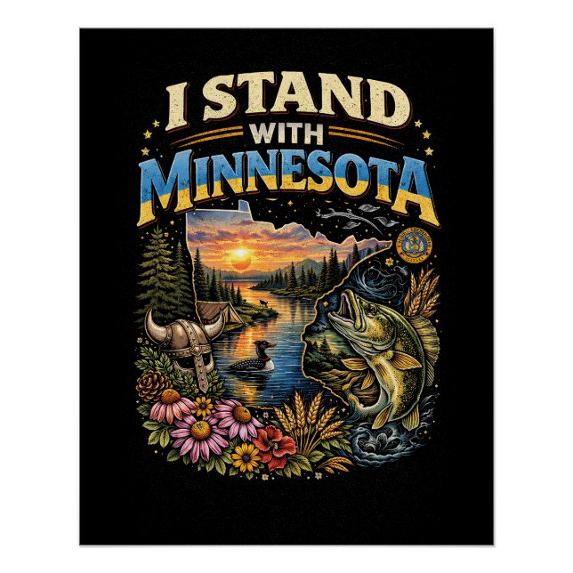 Poster I Stand With Minnesota (Devant)