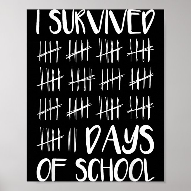 Poster I Survived 67 Days Of School Funny 67 Meme Tally M (Devant)