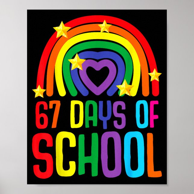 Poster I Survived 67 Days Of School Funny Meme Student Te (Devant)