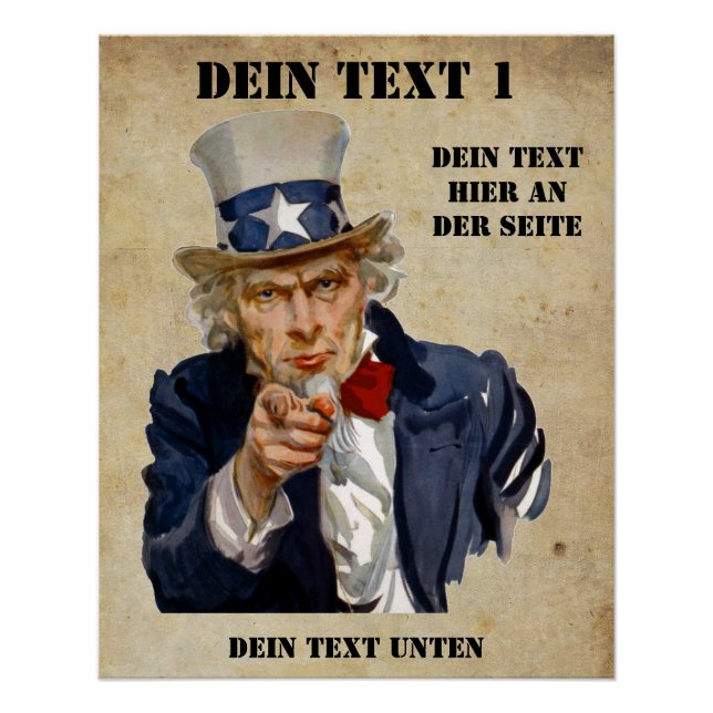 Poster I Want You (Devant)