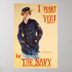 Poster I want you for the Navy