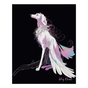 Poster I Will Always Love Borzoi Dog 004 - Christian Bran