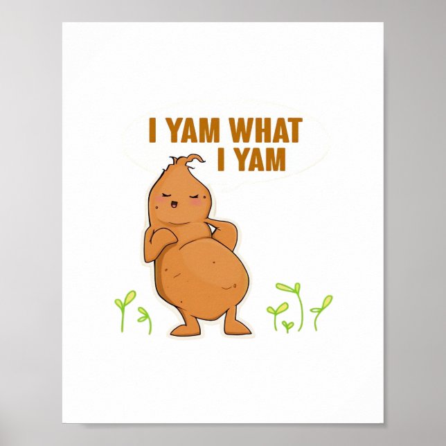 Poster I Yam What I Yam Trendy Basic (Devant)