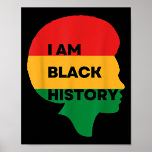 Poster Iam Histoire Noire, Mois De L'Histoire Noire, Fier