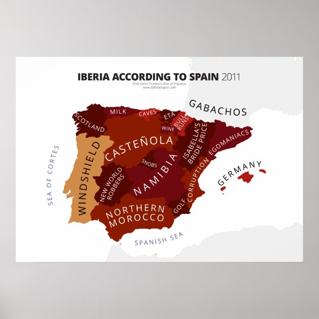 Poster Ibérie selon l'Espagne (Devant)