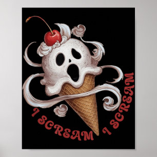 Poster Ice Crème d'Halloween, Crème de nourriture éffraya