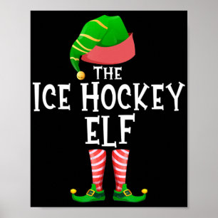 Poster Ice Hockey Elf Matching Family Group Christmas Par