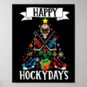 Poster Ice I Love Hockey Joueur Équipe Happy Hockeydays