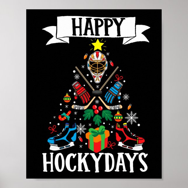 Poster Ice I Love Hockey Joueur Équipe Happy Hockeydays (Devant)