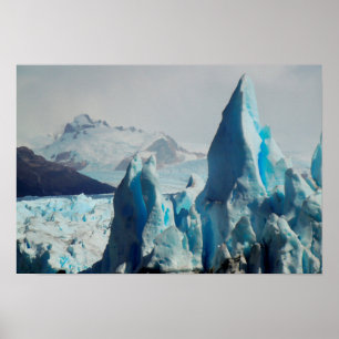 Poster Ice Spikes In The Perito Moreno Andean Glacier
