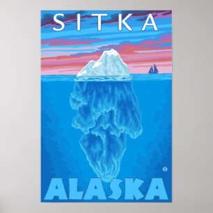 Poster Iceberg Cross-Section - Sitka, Alaska
