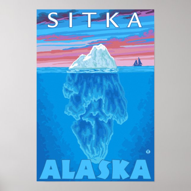 Poster Iceberg Cross-Section - Sitka, Alaska (Devant)
