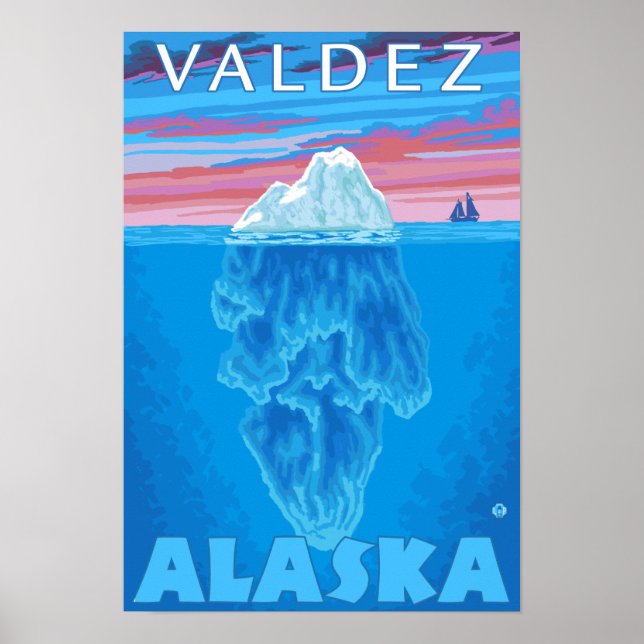 Poster Iceberg Cross-Section - Valdez, Alaska (Devant)