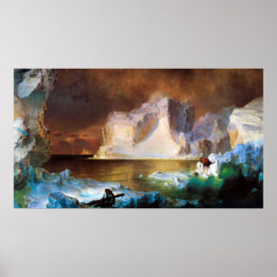 Poster Iceberg par l'église Frederic Edwin