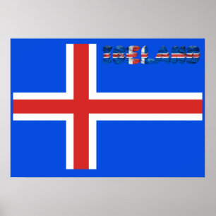 Poster Icelandic flag