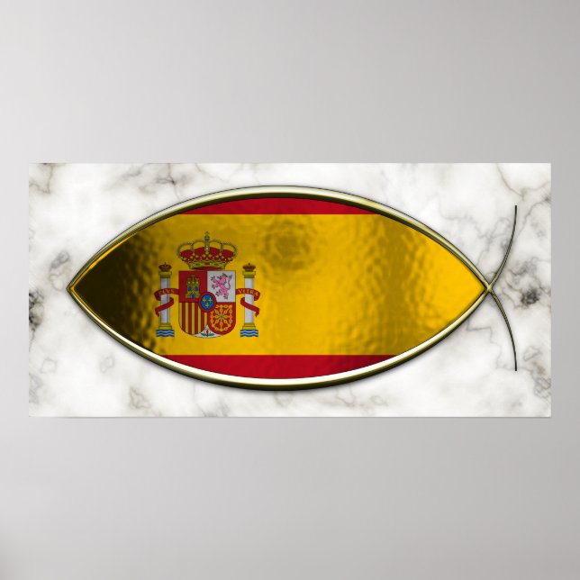 Poster Ichthus - Drapeau espagnol (Devant)