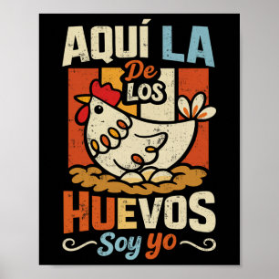 Poster Ici c'est moi qui pond les oeufs Drôle de poule es