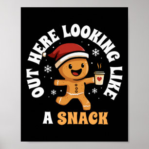 Poster Ici dehors, on dirait un snack café pain d'épice C