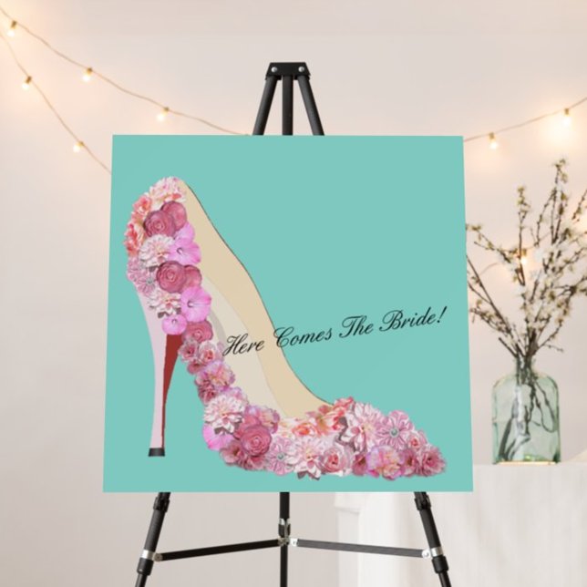 Poster Ici vient la mariée Boîte de fête ombre Mariage (Créateur téléchargé)