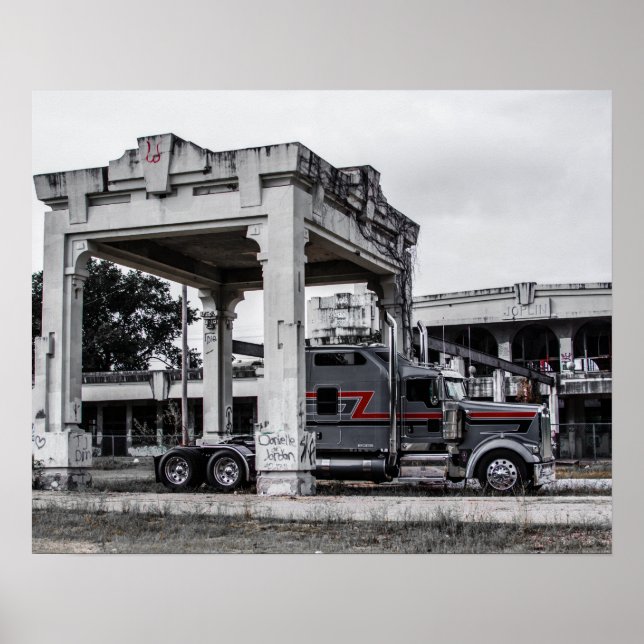 Poster Icon Kenworth W900L Fleenor Bros. (Devant)