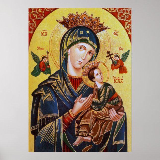 POSTER ICÔNE D'AIDE PERPÉTUELLE DE NOTRE DAME (Devant)